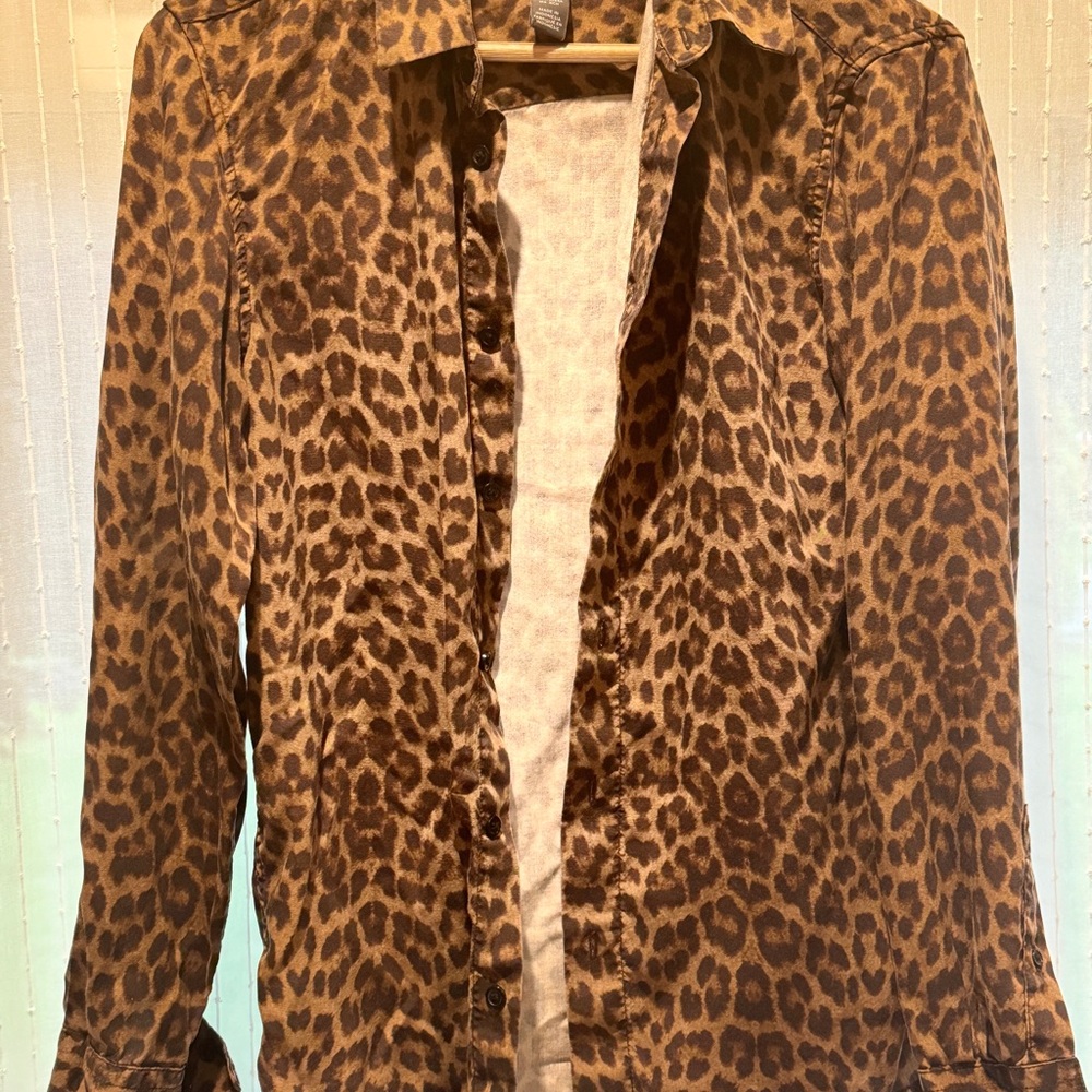 H&M leopard print shirt